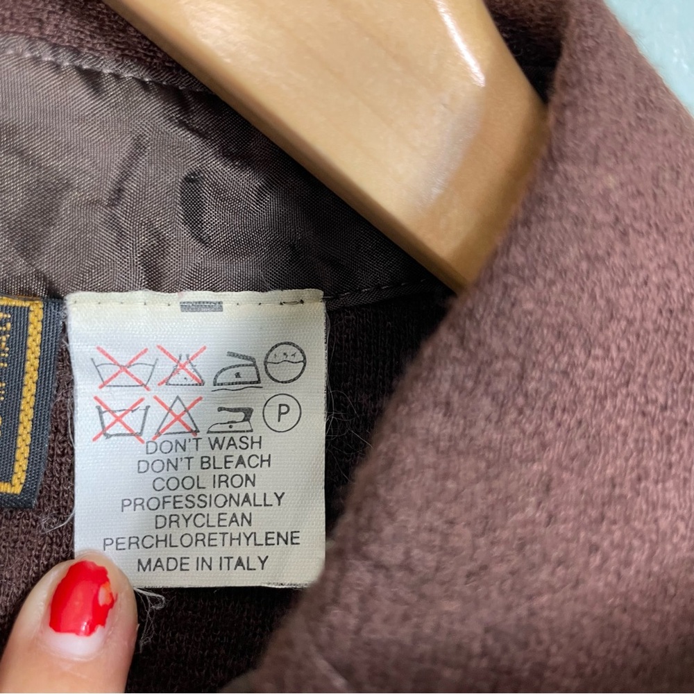 Vintage Fendi Button Down Brown Long Sleeve Fendin Button Size 4 - Picture 13 of 13